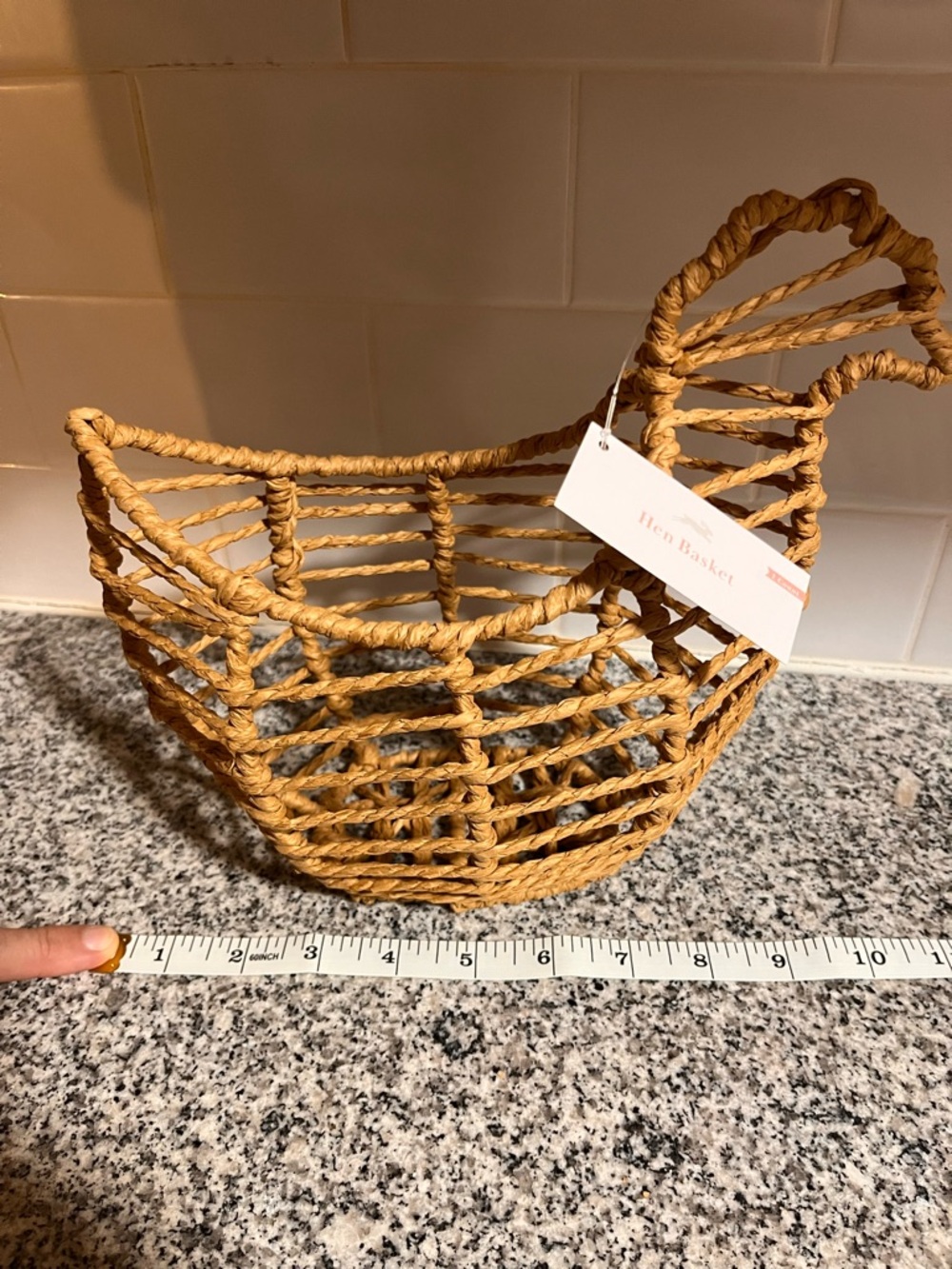 Handwoven Natural Rattan Chicken Basket - Home Accents - Picture 3 of 8